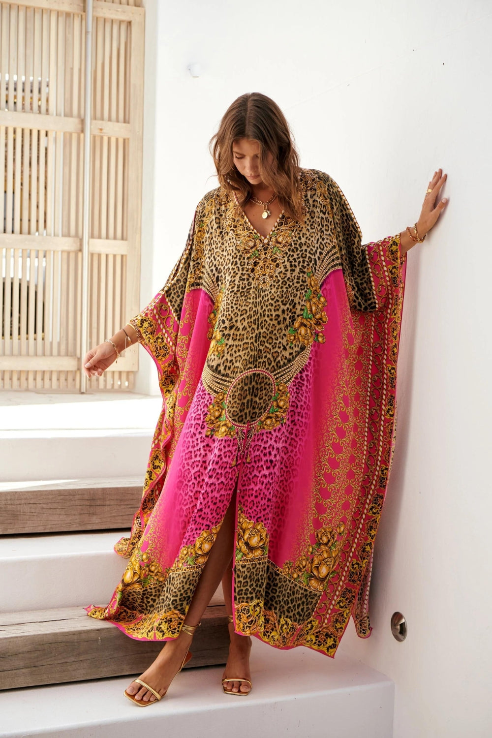 BIG WIDTH 100% SILK KAFTAN 1