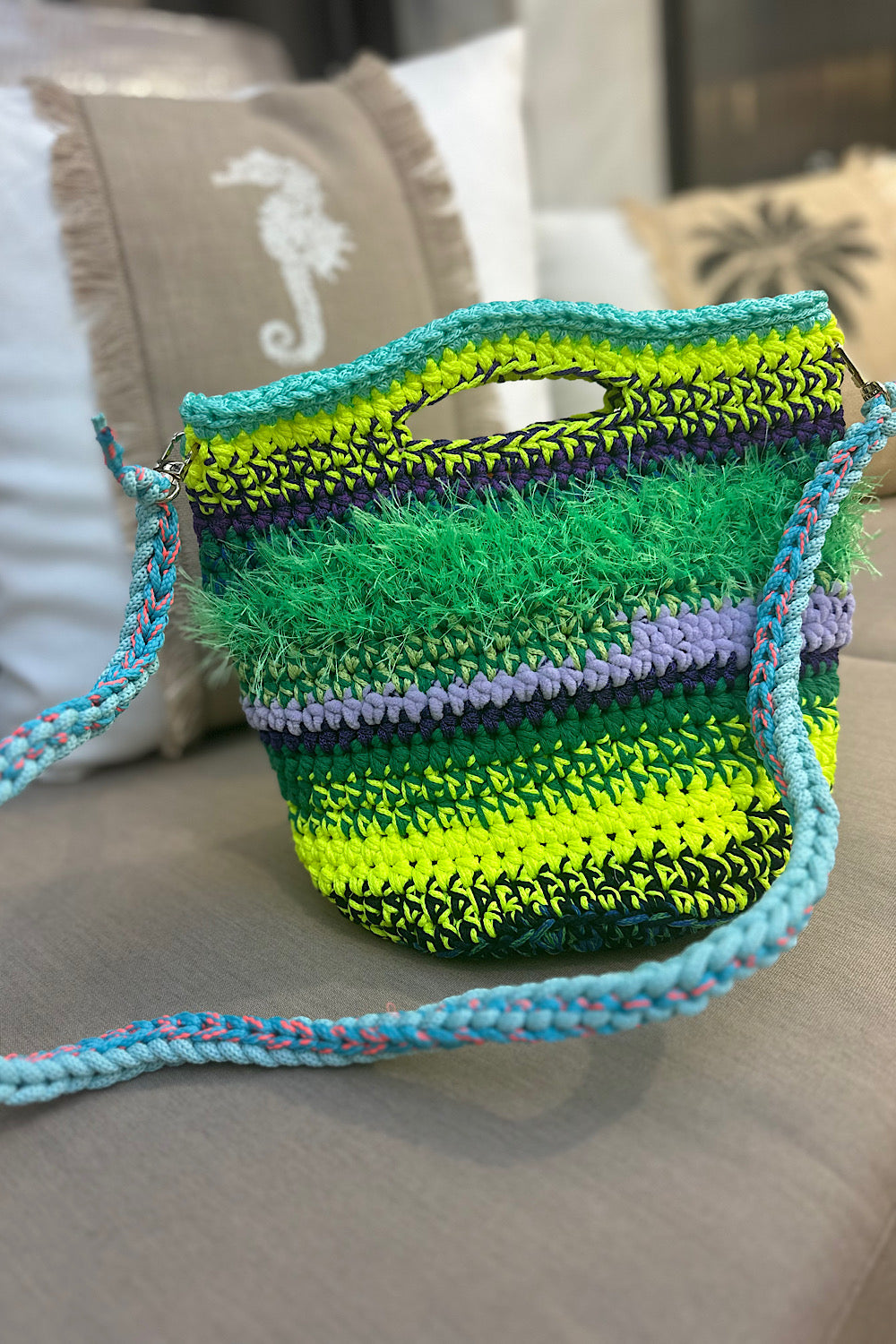 HAND CRAFTED CROCHET KNIT BAG