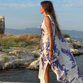 DRAPED MAXI SALVIA GOWN 3